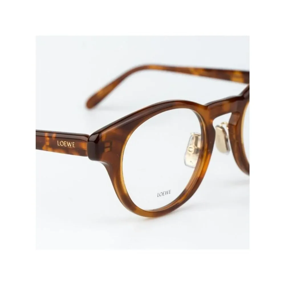 Loewe Women Eyeglasses Blonde Havana Round LW50085F 053 NEW AUTHENTIC